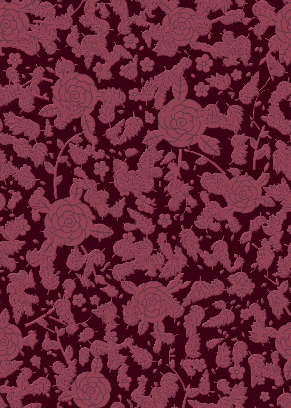 Velours duvar kağıdı - bordo